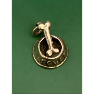 .925 Dog Bowl and Bone Sterling Silver Jewelry Charm #rover